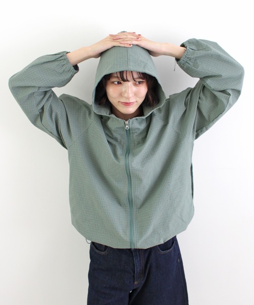 ABYS（アビス）の「チェックシャツブルゾン/フーディー（ブルゾン・レディース・ブラウン/ブラック/ブルー・FREE）」の14枚目の写真