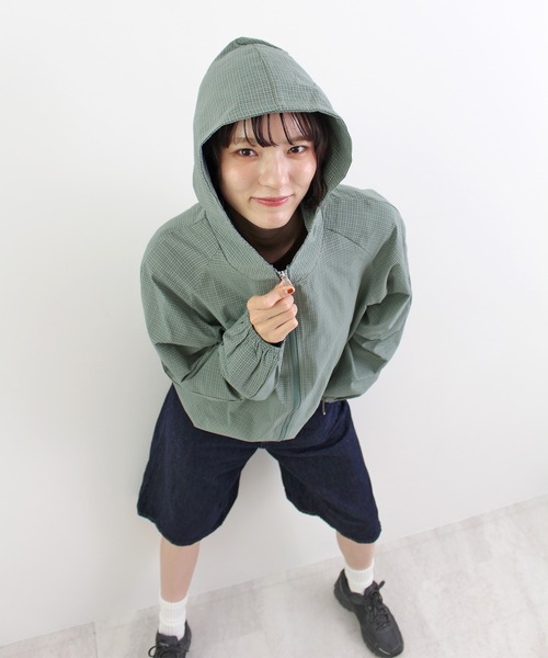 ABYS（アビス）の「チェックシャツブルゾン/フーディー（ブルゾン・レディース・ブラウン/ブラック/ブルー・FREE）」の15枚目の写真