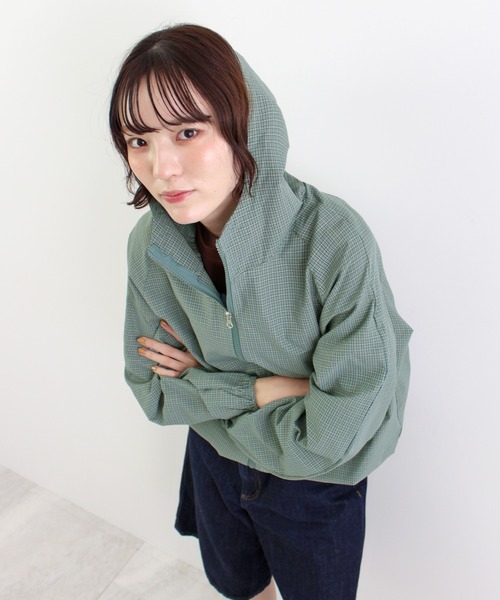 ABYS（アビス）の「チェックシャツブルゾン/フーディー（ブルゾン・レディース・ブラウン/ブラック/ブルー・FREE）」の19枚目の写真