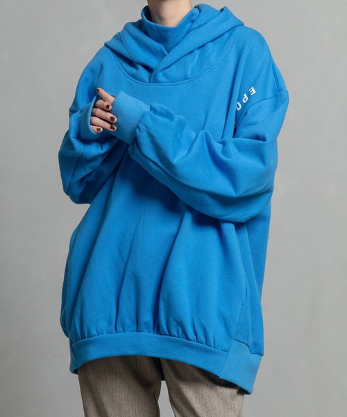 MARECHAL TERRE（マルシャルテル）の「ロングスウェットパーカー（パーカー・レディース・ブルー/ピンク/イエロー/ブラック・MEDIUM）」の3枚目の写真