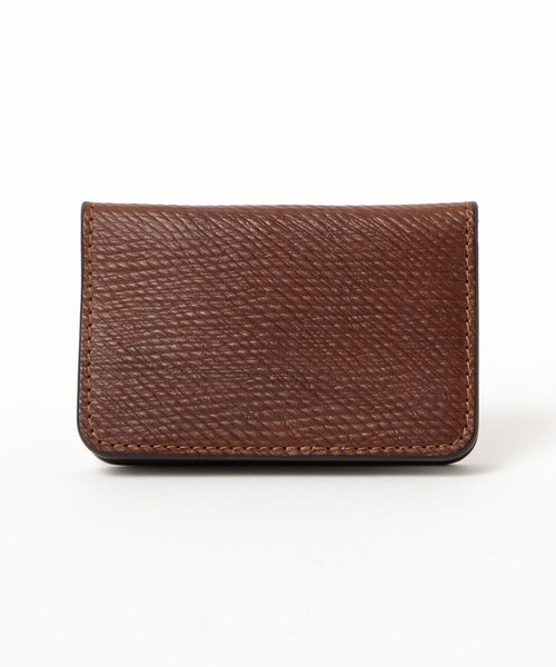 BEAMS F(ビームスエフ)の「TANNER BATES / ロシアキップレザー エルベリー カードホルダー(財布・メンズ・ブラウン/ブラック・ONE SIZE)」の5枚目の写真