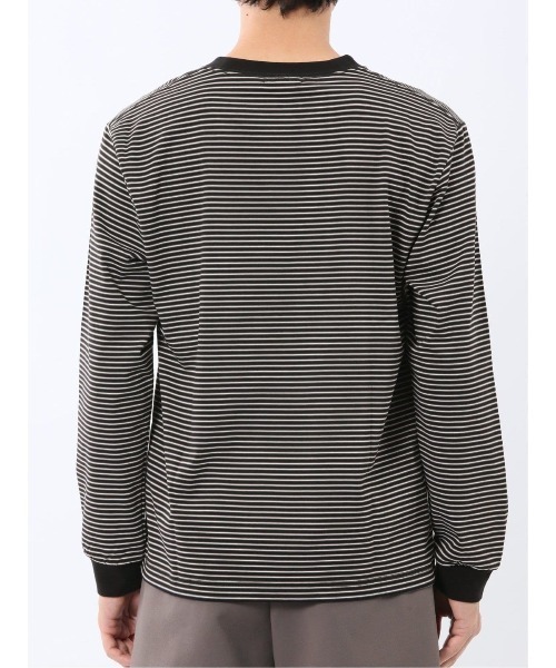 TAKA-Q(タカキュー)の「【綿混】タカキュー マルチボーダー クルーネック 長袖 Tシャツ(Tシャツ/カットソー・メンズ・ブラック/ネイビー/ホワイト/ブラウン・LARGE/X-LARGE/MEDIUM)」の15枚目の写真