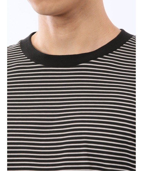 TAKA-Q(タカキュー)の「【綿混】タカキュー マルチボーダー クルーネック 長袖 Tシャツ(Tシャツ/カットソー・メンズ・ブラック/ネイビー/ホワイト/ブラウン・LARGE/X-LARGE/MEDIUM)」の16枚目の写真