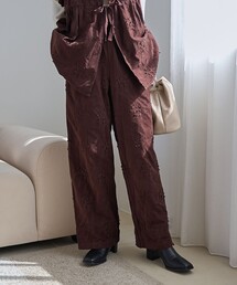 【新品】 ann吉 センソユニコ パンツ 花柄 ワイド ペチパンツ付き フラワー柄ワイドパンツ/洗える(フルレングスパンツ) | MK