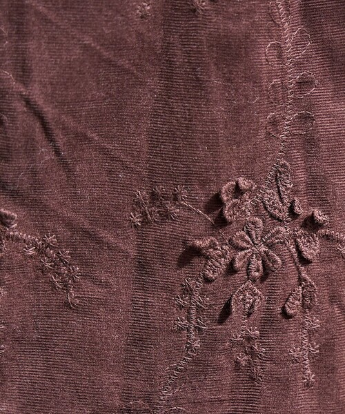 coen(コーエン)の「3Dフラワー刺繍 コーデュロイイージーワイドパンツ【インフルエンサー紹介アイテム】(その他パンツ・レディース・ナチュラル/ブラック/ブラウン・M/L)」の10枚目の写真