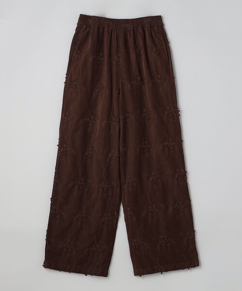 coen(コーエン)の「3Dフラワー刺繍 コーデュロイイージーワイドパンツ【インフルエンサー紹介アイテム】(その他パンツ・レディース・ナチュラル/ブラック/ブラウン・M/L)」の6枚目の写真
