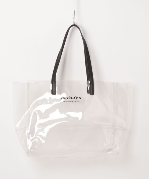 ADAM PATEK(アダムパテック)の「【RES】ADAM PATEK/ アダムパテック 【 BVOROUGH 】CLEAR LEATHER HANDLE PVC TOTE(トートバッグ・メンズ・ホワイト・ONESIZE)」の4枚目の写真