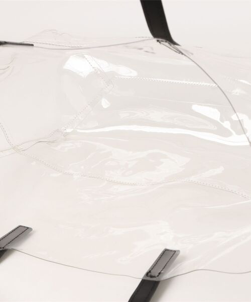 ADAM PATEK(アダムパテック)の「【RES】ADAM PATEK/ アダムパテック 【 BVOROUGH 】CLEAR LEATHER HANDLE PVC TOTE(トートバッグ・メンズ・ホワイト・ONESIZE)」の6枚目の写真