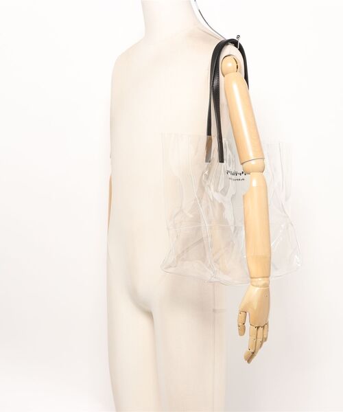 ADAM PATEK(アダムパテック)の「【RES】ADAM PATEK/ アダムパテック 【 BVOROUGH 】CLEAR LEATHER HANDLE PVC TOTE(トートバッグ・メンズ・ホワイト・ONESIZE)」の7枚目の写真