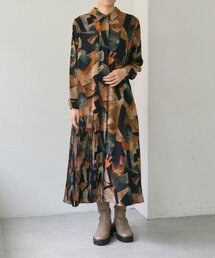 ear PAPILLONNER | 襟付きプリーツワンピース【SUM1 STYLE】(ワンピース)