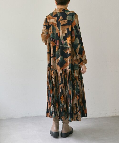 セール】襟付きプリーツワンピース【SUM1 STYLE】（ワンピース）｜ear