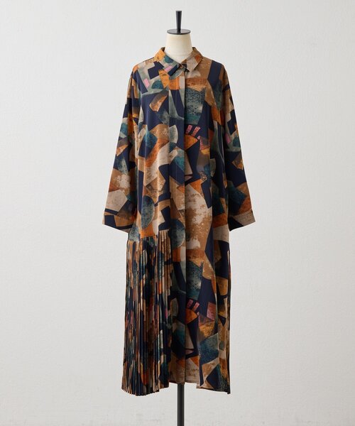 セール】襟付きプリーツワンピース【SUM1 STYLE】（ワンピース）｜ear