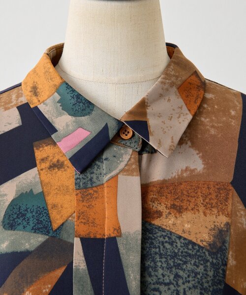 襟付きプリーツワンピース【SUM1 STYLE】（ワンピース）｜ear