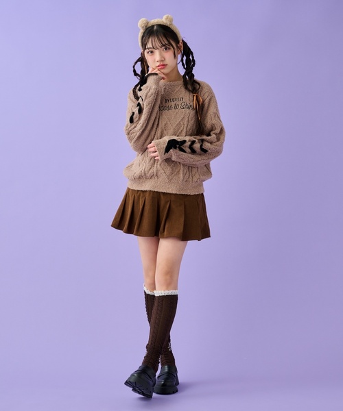 by LOVEiT(バイラビット)の「フリルニーハイソックス(ソックス/靴下・キッズ・ブラウン/ブラック/グレー・L/M)」の4枚目の写真