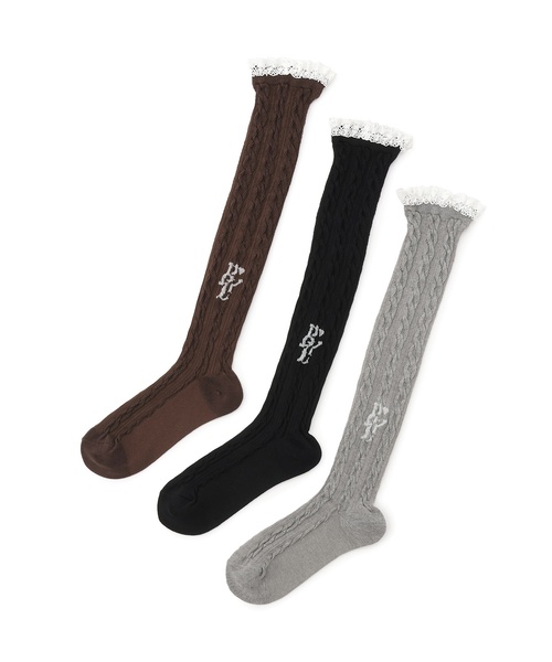 by LOVEiT(バイラビット)の「フリルニーハイソックス(ソックス/靴下・キッズ・ブラウン/ブラック/グレー・L/M)」の5枚目の写真