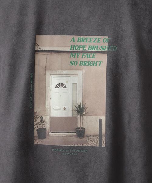 THE SHOP TK （ザ ショップ ティーケー ）の「スエード フォトプリントスウェット 【洗濯機OK】（Tシャツ/カットソー・メンズ・アイボリー系/グレー系その他/アイボリー/ダークグレー・02/03/04）」の12枚目の写真