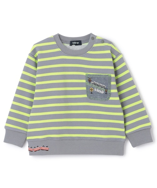 AP トレーナー セール】電車胸ポケットボーダートレーナー（スウェット）｜kladskap