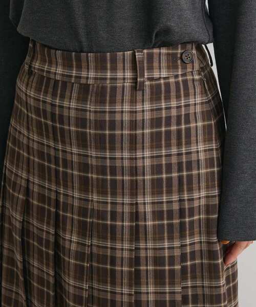 CRAFT STANDARD BOUTIQUE（クラフトスタンダードブティック）の「フロントプリーツスカート◆（スカート・レディース・ブラウン系その他4/ブラウン/グレー系その他3・M/L）」の7枚目の写真