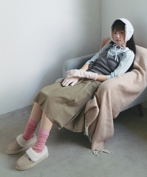 ROCKFISH WEATHERWEAR(ロックフィッシュウェザーウェア)の「FLUFFY EARMUFF(イヤーマフ・レディース・ベージュ/ライトグレー/ピンク/スカイブルー/グレー・FREE)」の14枚目の写真