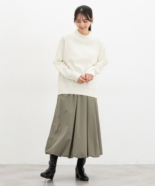 Honeys（ハニーズ）の「ラメハイネックニット（ニット/セーター・レディース・ブラック/アイボリー/杢グレー/ブラウン系/パープル系/サックスブルー系・L/S/M/LL）」の22枚目の写真
