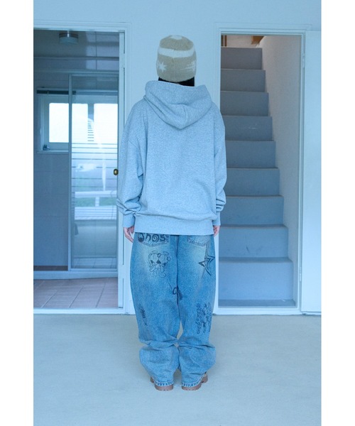 NICE GHOST CLUB（ナイスゴーストクラブ）の「A'GEM/9 × .kom 『NICE GHOST CLUB/ナイスゴーストクラブ』3STAR LOGO HOODIE/スターロゴデザイン プルオーバーパーカー（パーカー・レディース・ネイビー/ブラック/グレー・M）」の20枚目の写真