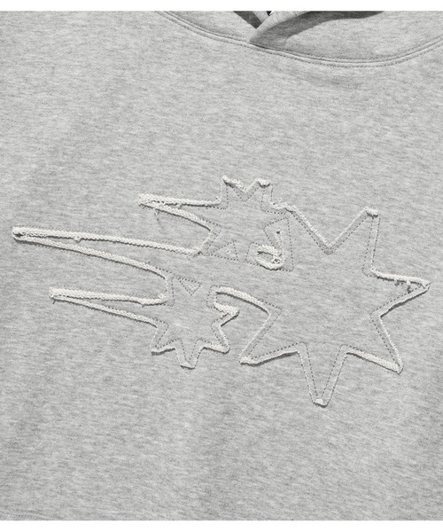 NICE GHOST CLUB（ナイスゴーストクラブ）の「A'GEM/9 × .kom 『NICE GHOST CLUB/ナイスゴーストクラブ』3STAR LOGO HOODIE/スターロゴデザイン プルオーバーパーカー（パーカー・レディース・ネイビー/ブラック/グレー・M）」の8枚目の写真