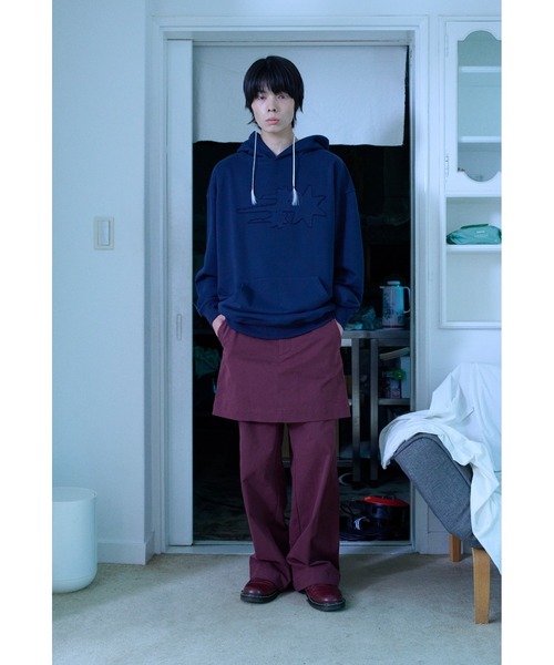 NICE GHOST CLUB（ナイスゴーストクラブ）の「A'GEM/9 × .kom 『NICE GHOST CLUB/ナイスゴーストクラブ』3STAR LOGO HOODIE/スターロゴデザイン プルオーバーパーカー（パーカー・レディース・ネイビー/ブラック/グレー・M）」の21枚目の写真