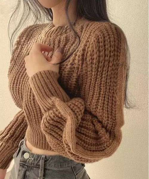 SEN TOKYO（セントーキョー）の「ローゲージクルーネックニット（ニット/セーター・レディース・ブラウン/ホワイト/ブラック/ピンク・FREE）」の14枚目の写真