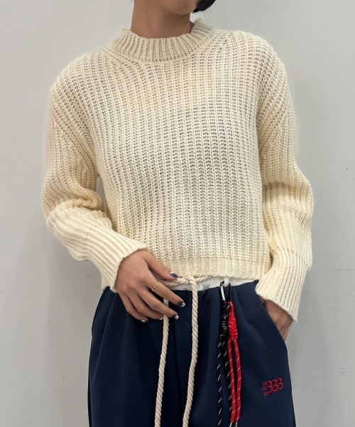 SEN TOKYO（セントーキョー）の「ローゲージクルーネックニット（ニット/セーター・レディース・ブラウン/ホワイト/ブラック/ピンク・FREE）」の22枚目の写真