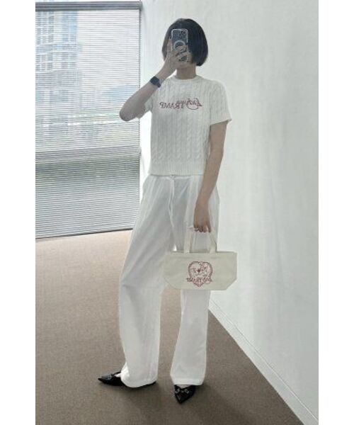 RONRON(ロンロン)の「BACK HEART STITCH POCKET BANDING PANTS WHITE(その他パンツ・レディース・その他・FREE)」の7枚目の写真