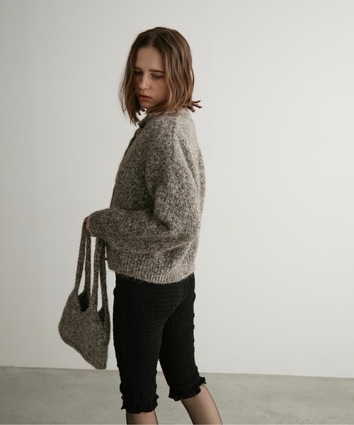 LOSCa（ロスカ）の「ハイネック多ボタンカーディガン/ポシェット付き（ニット/セーター・レディース・モカ/ナチュラル・FREE）」の22枚目の写真