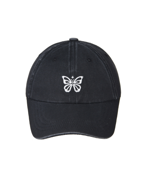 VINTAGE MINI BUTTERFLY BALL CAP_BLACK WHITE（キャップ