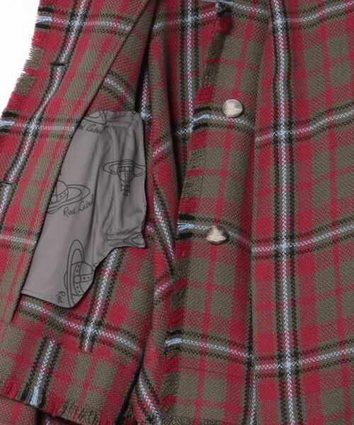 ﾛｰﾋﾞﾝｸﾞﾁｪｯｸﾌﾘﾝｼﾞﾏﾌﾗｰ付きｺｰﾄ（その他アウター）｜Vivienne Westwood