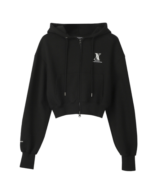AVANDRESS（アバンドレス ）の「AV LOGO CROP HOOD ZIP-UP WHITE MELANGE（パーカー・レディース・その他・SMALL/MEDIUM）」の3枚目の写真