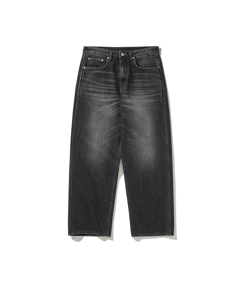 HISHANDER(ヒズハンダー)の「WASHED WIDE DENIM PANTS BLACK(デニムパンツ・メンズ・その他・1/2/3)」の1枚目の写真