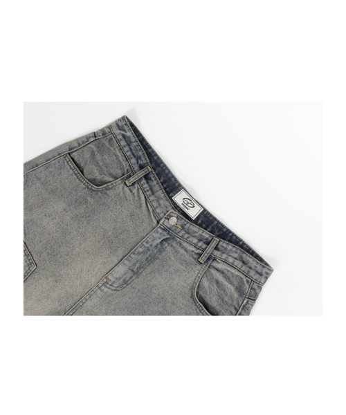 GUBIN（グビン）の「ダブルニクラックウォッシングデニムパンツ（デニムパンツ・レディース・その他・LARGE/SMALL/MEDIUM）」の4枚目の写真