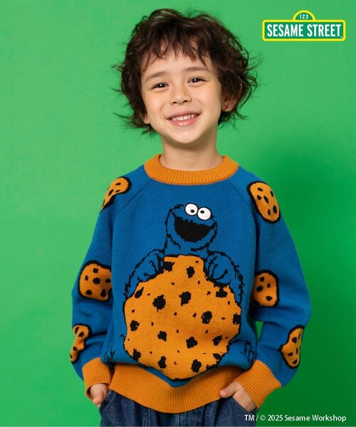 セサミストリート 2色2柄ジャガードセーター（ニット/セーター
