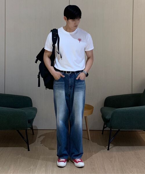 MUSINSA STANDARD（ムシンサスタンダード）の「レイヤードクルーネックTシャツ_ロング丈 [ホワイト]（Tシャツ/カットソー・メンズ・その他・SMALL/MEDIUM/LARGE/X-LARGE/X-SMALL/XX-LARGE）」の19枚目の写真