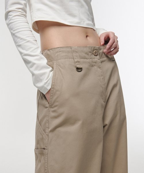 MUSINSA STANDARD WOMAN（ムシンサスタンダードウーマン）の「ウィメンズワイドカーペンターパンツ[ベージュ]（その他パンツ・レディース・その他・30/24/25/26/27/28/29）」の9枚目の写真
