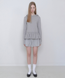 MINI SWEAT SKIRTS [MELANGE GRAY]