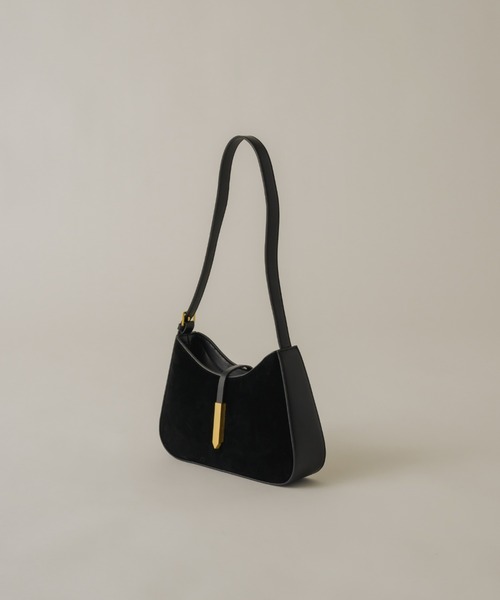 NEUNA(ヌナ)の「ラウンドスエードハンドバッグ(ハンドバッグ・レディース・ブラック/キャメル/ブラウン・FREE)」の10枚目の写真