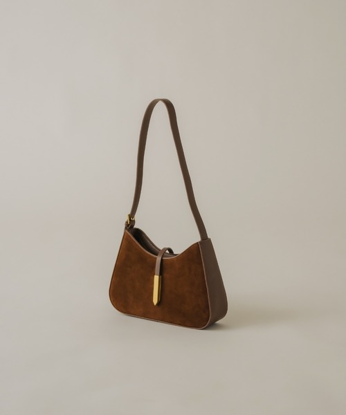 NEUNA(ヌナ)の「ラウンドスエードハンドバッグ(ハンドバッグ・レディース・ブラック/キャメル/ブラウン・FREE)」の9枚目の写真