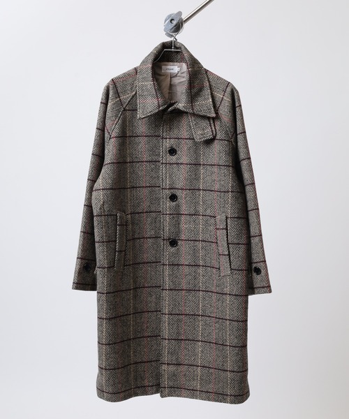 CULLNI ステンカラーコート クルニ 22AW studious別注 ZIP チェック