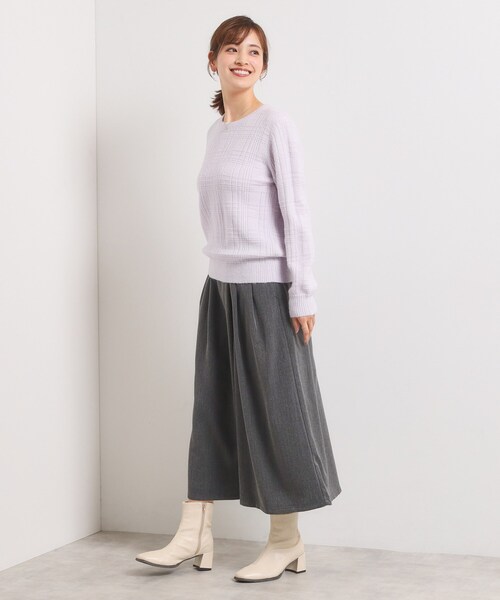 ITS'DEMO(イッツデモ)の「【手洗い可/ウエストゴム】ヘリンボーンスカンツ(その他パンツ・レディース・チャコール/チャコールグレー/ブラック・00)」の5枚目の写真