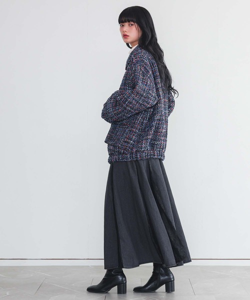 somari imagination（ソマリ イマジネーション）の「『ファンシーツイードブルゾン』（ブルゾン・レディース・ネイビー・FREE）」の20枚目の写真