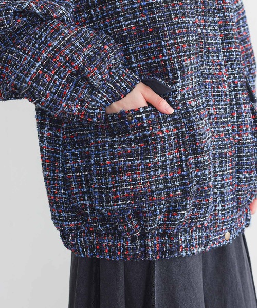 somari imagination（ソマリ イマジネーション）の「『ファンシーツイードブルゾン』（ブルゾン・レディース・ネイビー・FREE）」の16枚目の写真
