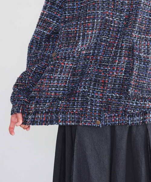 somari imagination（ソマリ イマジネーション）の「『ファンシーツイードブルゾン』（ブルゾン・レディース・ネイビー・FREE）」の17枚目の写真