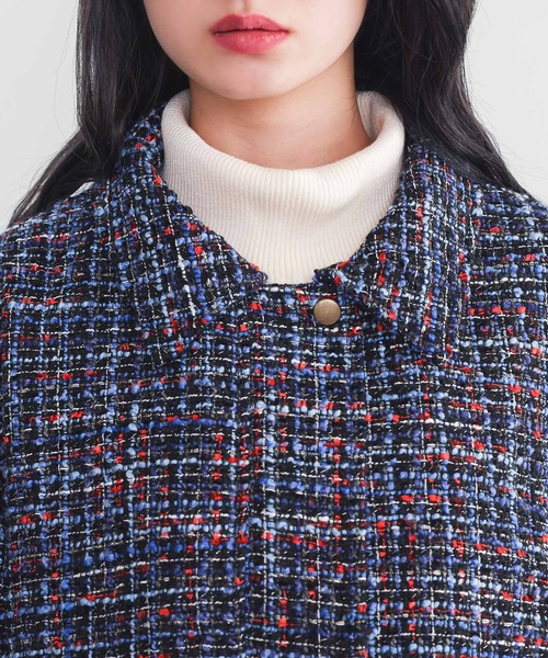 somari imagination（ソマリ イマジネーション）の「『ファンシーツイードブルゾン』（ブルゾン・レディース・ネイビー・FREE）」の18枚目の写真