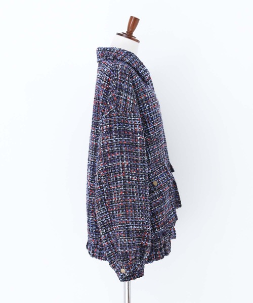 somari imagination（ソマリ イマジネーション）の「『ファンシーツイードブルゾン』（ブルゾン・レディース・ネイビー・FREE）」の10枚目の写真