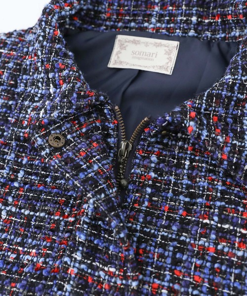 somari imagination（ソマリ イマジネーション）の「『ファンシーツイードブルゾン』（ブルゾン・レディース・ネイビー・FREE）」の12枚目の写真